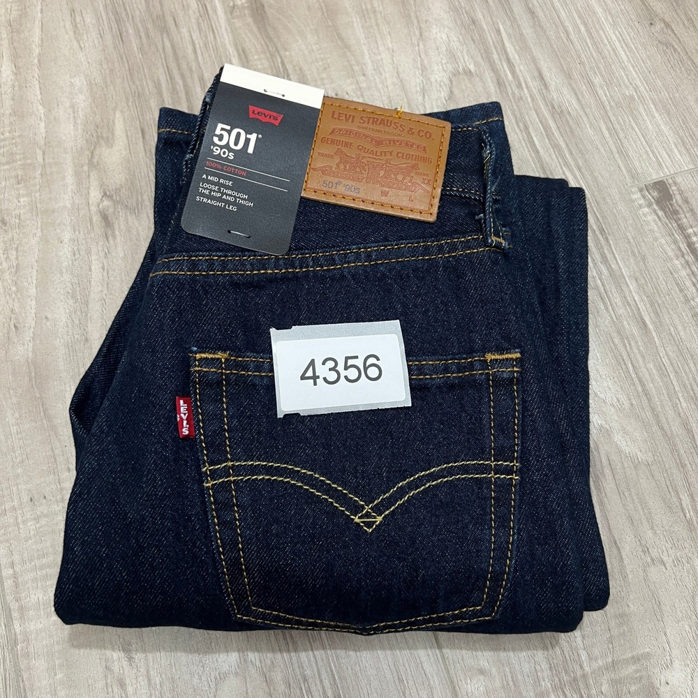 Levis Premium 501 90s Western Yoke Straight Jeans Womens 23x30 Dark Wash - Picture 15 of 15